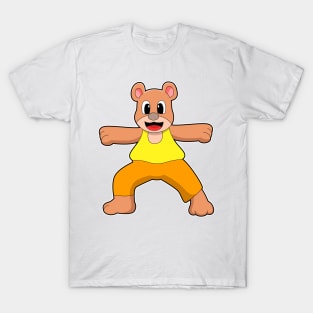 Bear at Yoga in Standing T-Shirt